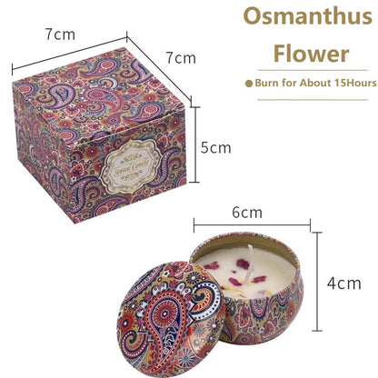 Vintage Scented Soy Wax Candles – 1/4PCS Flower Fragrance Candle Jars for Gifts & Home Decor