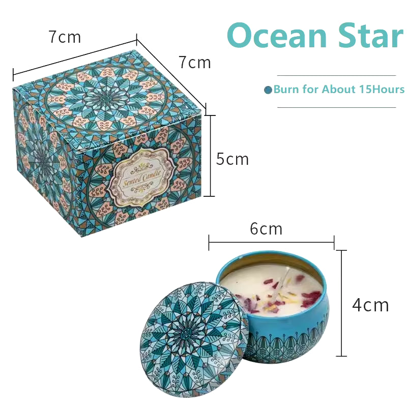 Vintage Scented Soy Wax Candles – 1/4PCS Flower Fragrance Candle Jars for Gifts & Home Decor