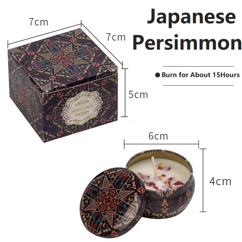 Vintage Scented Soy Wax Candles – 1/4PCS Flower Fragrance Candle Jars for Gifts & Home Decor