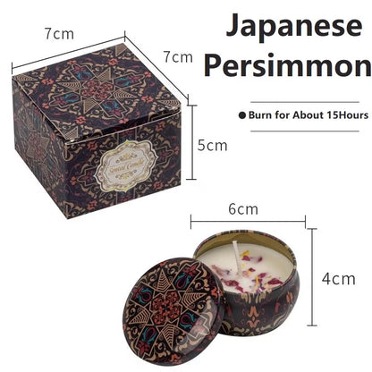 Vintage Scented Soy Wax Candles – 1/4PCS Flower Fragrance Candle Jars for Gifts & Home Decor