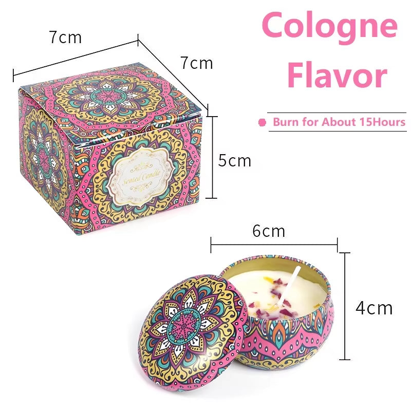 Vintage Scented Soy Wax Candles – 1/4PCS Flower Fragrance Candle Jars for Gifts & Home Decor