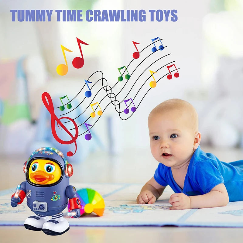 Dancing Duck Musical Toy | Interactive Light-Up Robot for Babies 6-12 Months | Educational Gift with Sounds and Lights