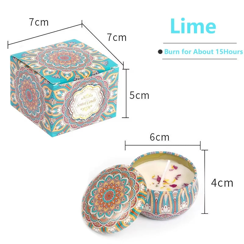 Vintage Scented Soy Wax Candles – 1/4PCS Flower Fragrance Candle Jars for Gifts & Home Decor