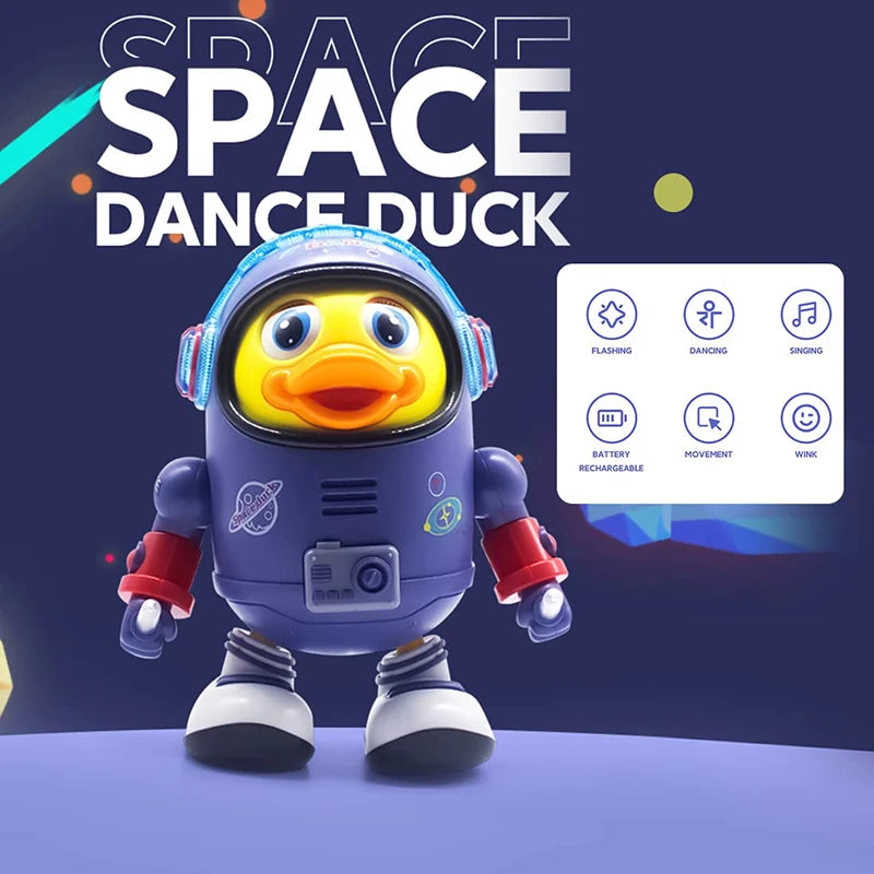 Dancing Duck Musical Toy | Interactive Light-Up Robot for Babies 6-12 Months | Educational Gift with Sounds and Lights