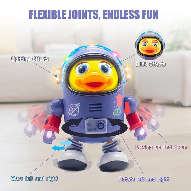 Dancing Duck Musical Toy | Interactive Light-Up Robot for Babies 6-12 Months | Educational Gift with Sounds and Lights