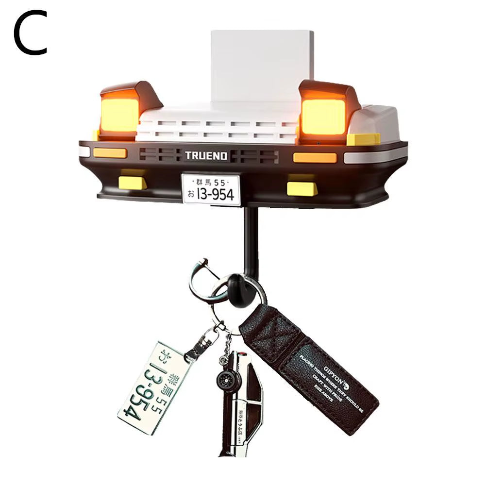AE86 Car Headlight Key Holder Decor Creative Senior Key Hanger Wall-Mounted Home Key Hooks Room Wall Decoration Enthusiasts Gift