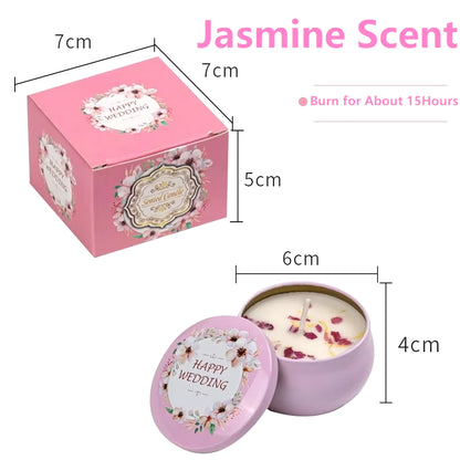 Vintage Scented Soy Wax Candles – 1/4PCS Flower Fragrance Candle Jars for Gifts & Home Decor