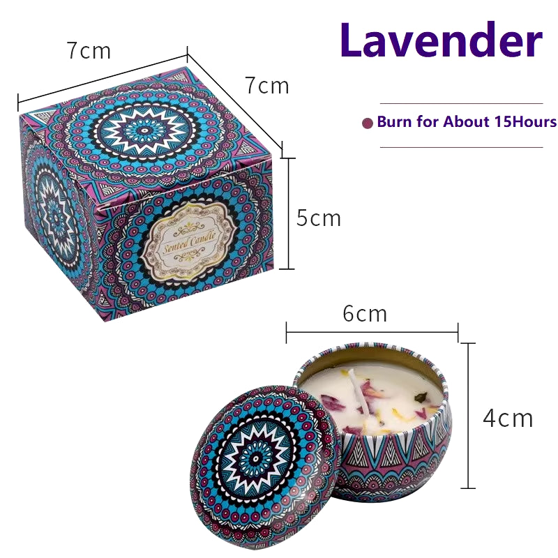 Vintage Scented Soy Wax Candles – 1/4PCS Flower Fragrance Candle Jars for Gifts & Home Decor
