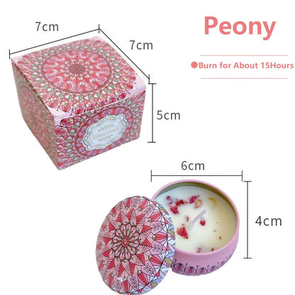 Vintage Scented Soy Wax Candles – 1/4PCS Flower Fragrance Candle Jars for Gifts & Home Decor