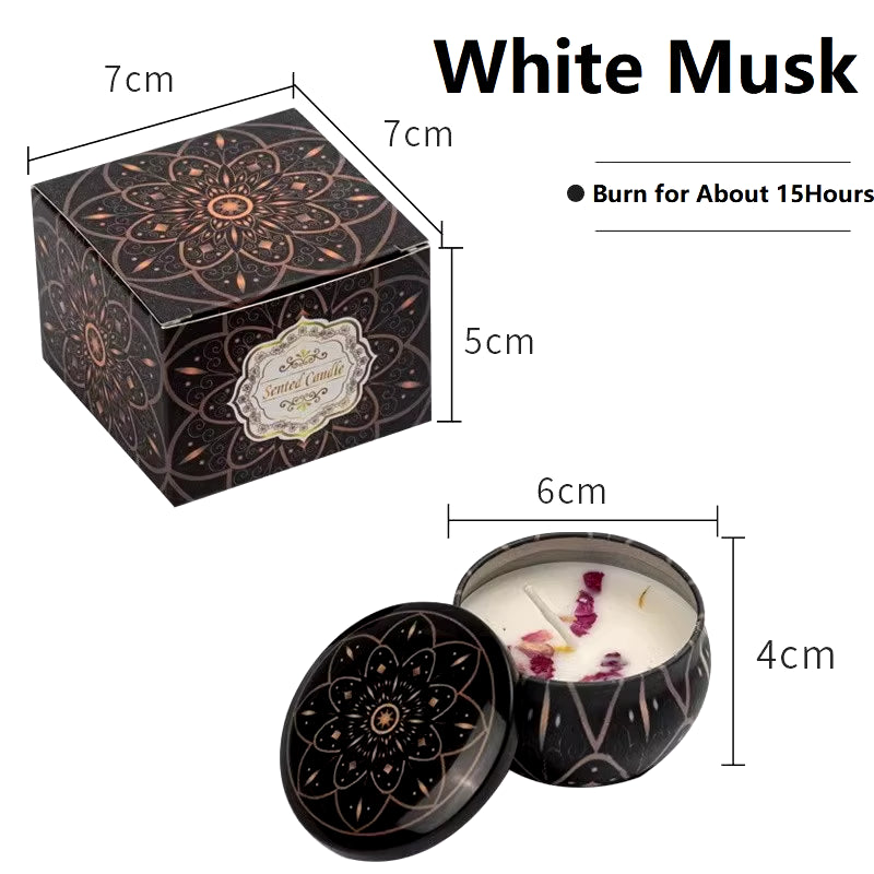 Vintage Scented Soy Wax Candles – 1/4PCS Flower Fragrance Candle Jars for Gifts & Home Decor