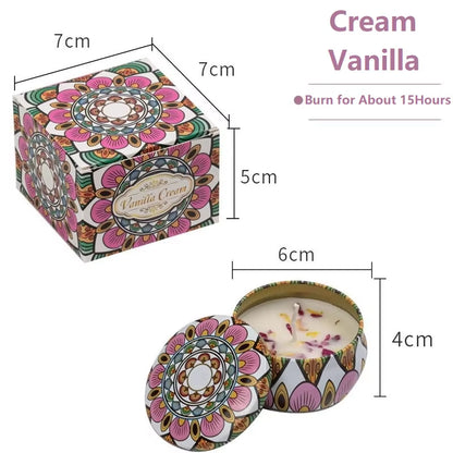 Vintage Scented Soy Wax Candles – 1/4PCS Flower Fragrance Candle Jars for Gifts & Home Decor