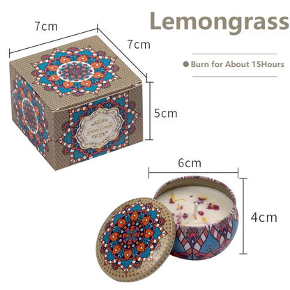 Vintage Scented Soy Wax Candles – 1/4PCS Flower Fragrance Candle Jars for Gifts & Home Decor
