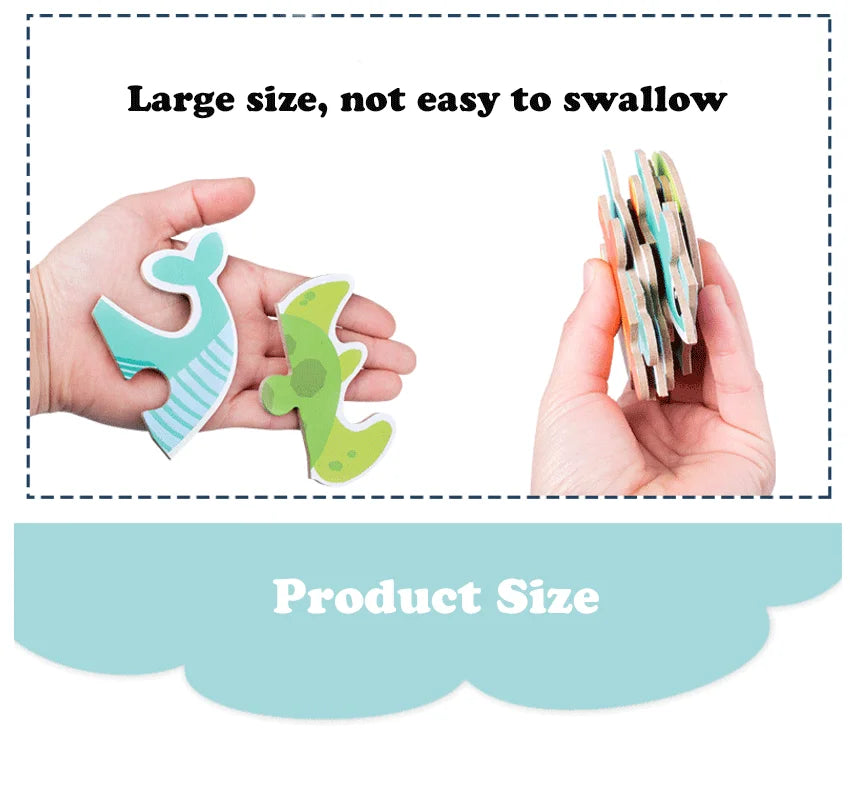 Baby Puzzle Montessori Educational Toys Wood 3D Puzzle Games Iron Box children Puzzles Jigsaw Wooden Puzzles For Kids 2 3 4 Year - Happy Bambino