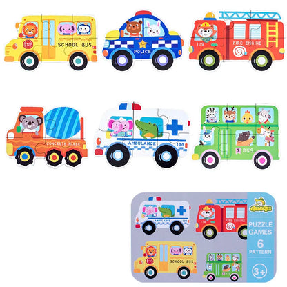 Baby Puzzle Montessori Educational Toys Wood 3D Puzzle Games Iron Box children Puzzles Jigsaw Wooden Puzzles For Kids 2 3 4 Year - Happy Bambino