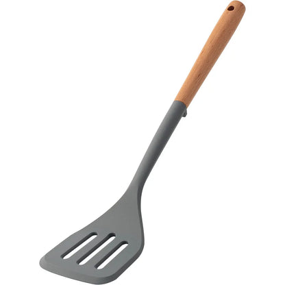 NEW Silicone Spatula Non Stick Pan Wooden Handle Silicone Vegetable Heat-resistant Silicone Cooking Spatula Spoon Kitchen tool - Happy Bambino