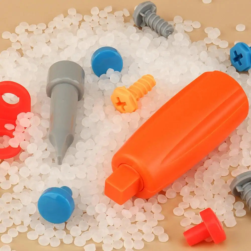 Children DIY Tool Toys Set Electric Drill Screw Nuts 3D Puzzle Toy Pretend Play Tool Kits 2D/3D Educational Toy - Happy Bambino