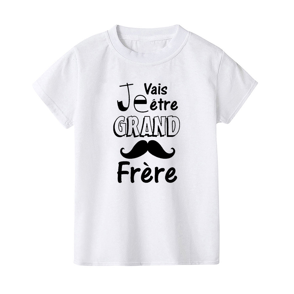 Future Big Brother/sister In The World Kids T-shirt  Baby Announcement Pregnancy Child T Shirt Summer Boys Girls Clothes Gifts - Happy Bambino