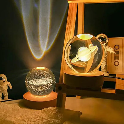 Solar System LED Night Light – Crystal Ball for Kids' Room