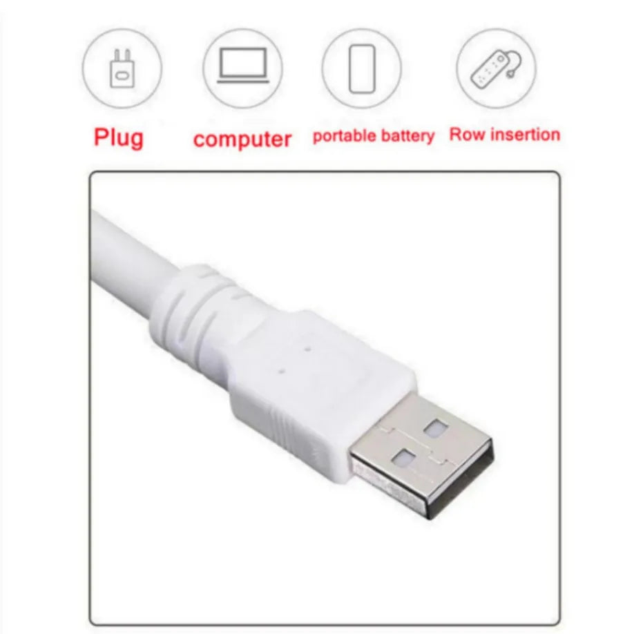 USB LED Desk Lamp – Eye-Care Reading Light with 360° Flexible Neck, Flicker-Free, Energy-Saving, Portable Light for Home, Office, Study & Laptop Use