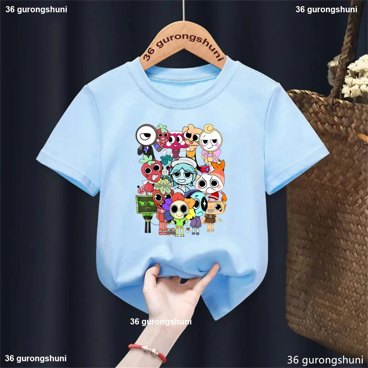 New Dandy'S World T-Shirt Kids Cartoon Figure Print T Shirt Boys Girls Casual Short Sleeve Top Game Dandys World Boys Tshirts - Happy Bambino