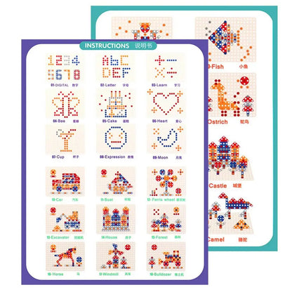 Children DIY Tool Toys Set Electric Drill Screw Nuts 3D Puzzle Toy Pretend Play Tool Kits 2D/3D Educational Toy - Happy Bambino