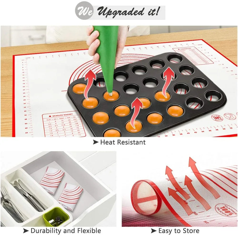 1PCS Kneading Dough Mat Silicone Baking Mat Pizza Cake Dough Maker Kitchen Cooking Grill Gadgets Bakeware - Happy Bambino