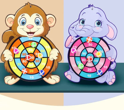 Educational Games Dart Board Baby Toy Stickey Ball Dart Indoor Sports Child Montessori Games for Children 3 to 7 Years - Happy Bambino