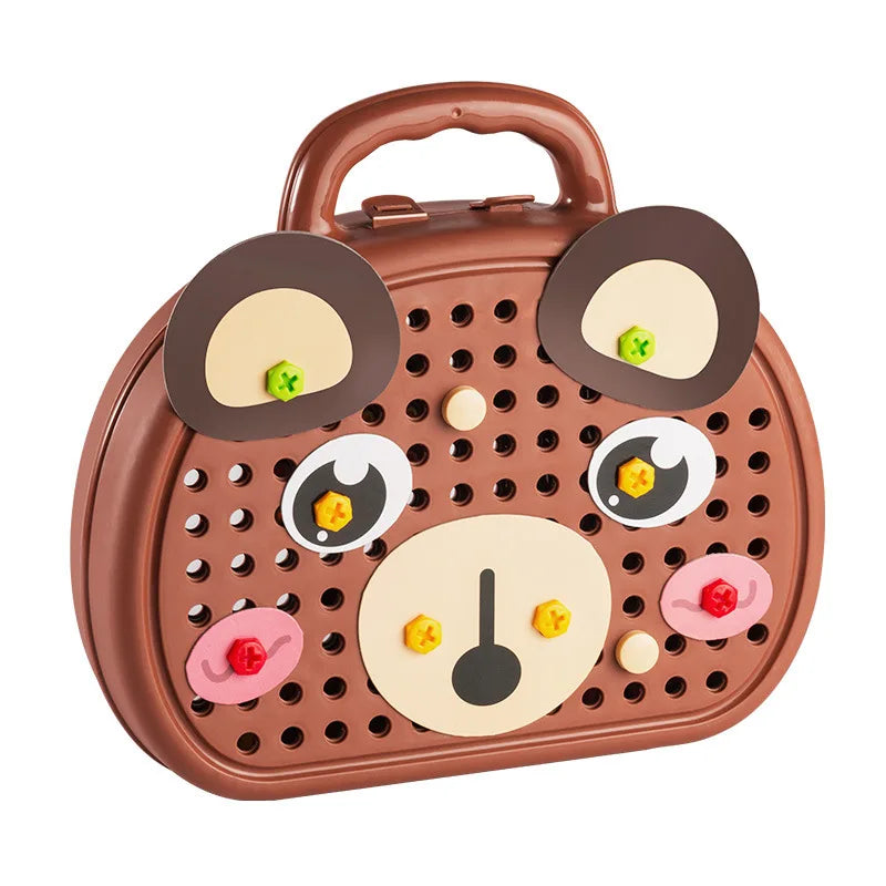 Baby Puzzle Assembling Toys Toolbox Electric Screwdriver Screw Repair Children Repair Kit Educational Toy - Happy Bambino