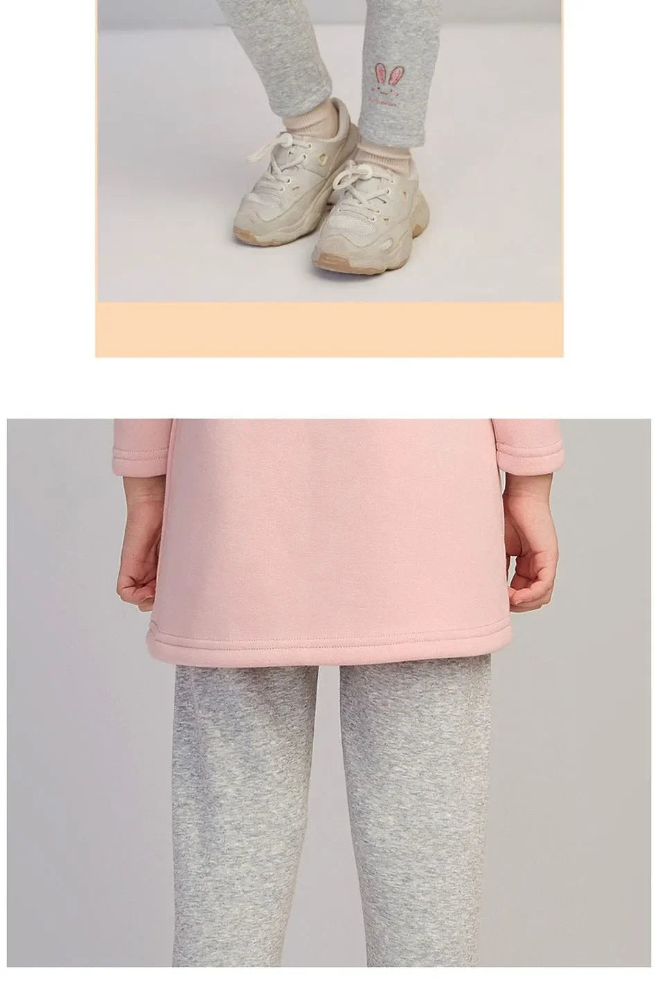 Clearance_3-8 Years Girl Leggings Baby Bunny Pants Kids Autumn Winter Thermal Tights Children Fleece Lined Fashion Trousers Casu - Happy Bambino
