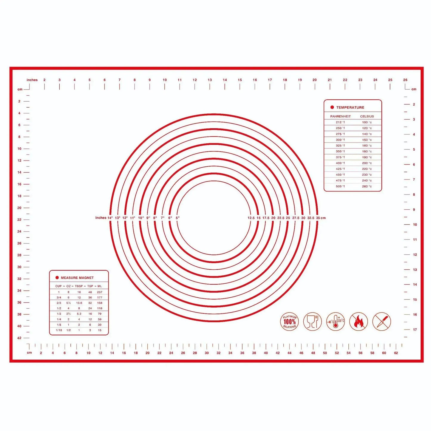 1PCS Kneading Dough Mat Silicone Baking Mat Pizza Cake Dough Maker Kitchen Cooking Grill Gadgets Bakeware - Happy Bambino