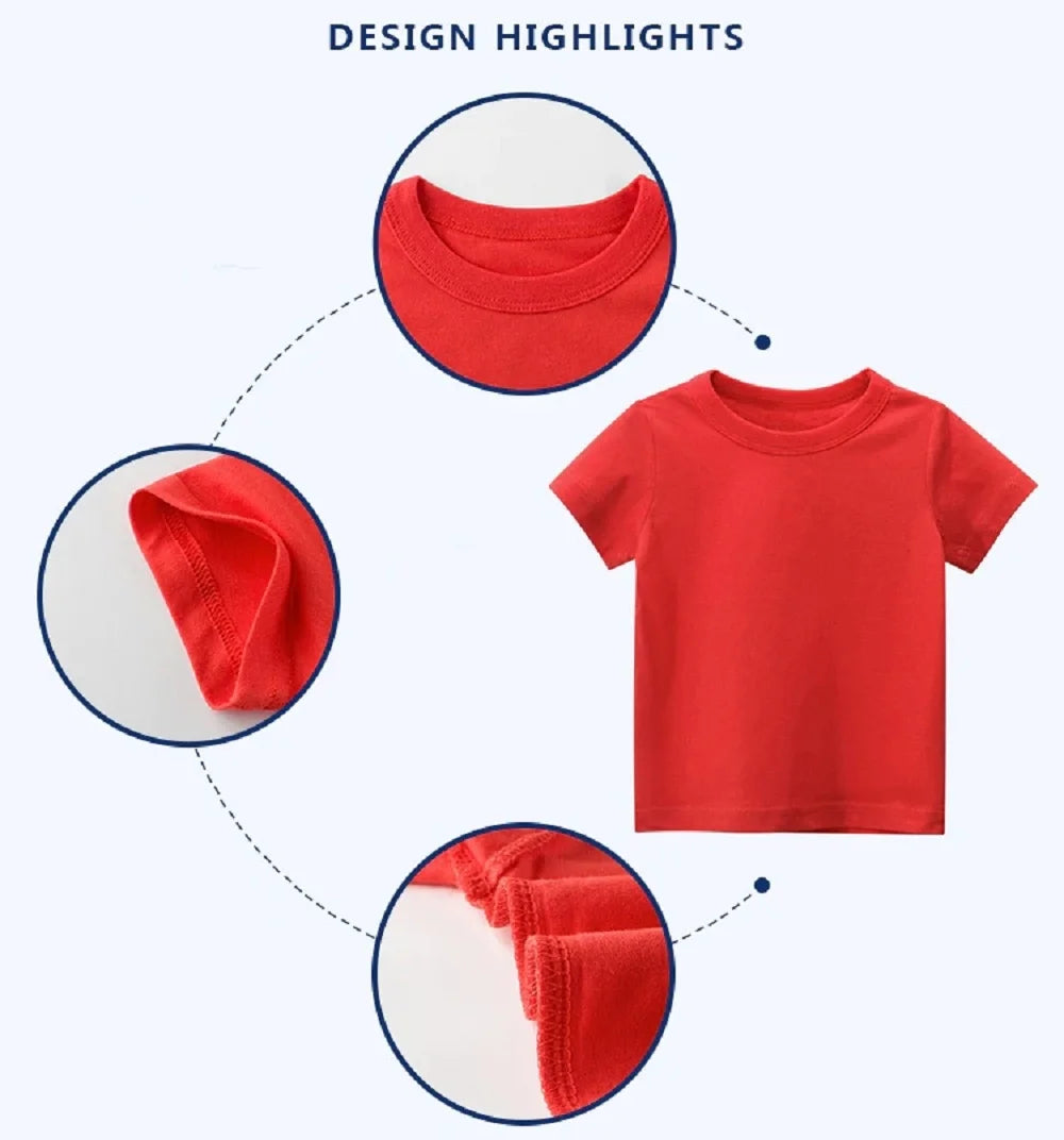 Toca Life World Children's T-shirt 100% Cotton Short Sleeve Tee-shirt Kawaii Cartoon Graphic Printing Tshirts Kids Summer Tops - Happy Bambino