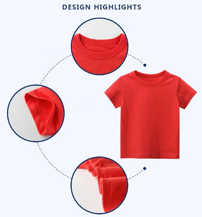 Toca Life World Children's T-shirt 100% Cotton Short Sleeve Tee-shirt Kawaii Cartoon Graphic Printing Tshirts Kids Summer Tops - Happy Bambino