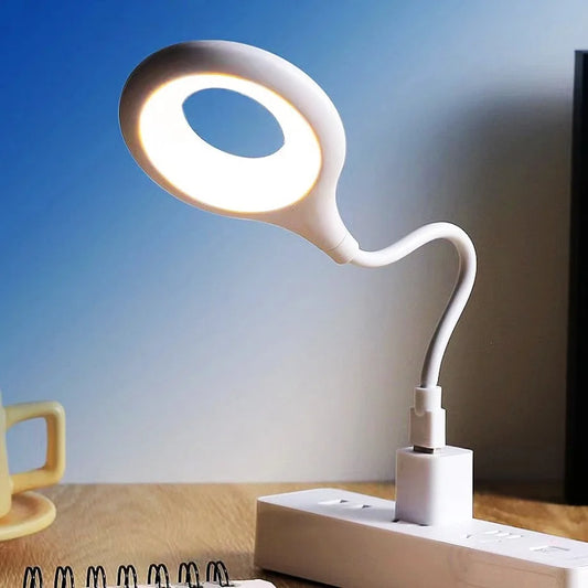 USB LED Desk Lamp – Eye-Care Reading Light with 360° Flexible Neck, Flicker-Free, Energy-Saving, Portable Light for Home, Office, Study & Laptop Use