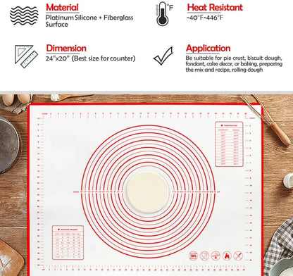 1PCS Kneading Dough Mat Silicone Baking Mat Pizza Cake Dough Maker Kitchen Cooking Grill Gadgets Bakeware - Happy Bambino