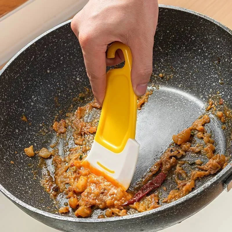 Cleaning Silicone Spatula Kitchen Scraper Soft Blade Scraper Brush Dirty Pan Pot Dishes Cleaner Tools Silicone Kitchen Utensils - Happy Bambino