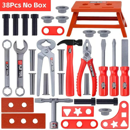 Pretend Tools Kit Kids Play Repair Tool Set Plastic Construction Toys with Screwdrivers for Toddler Boys Girls Child - Happy Bambino