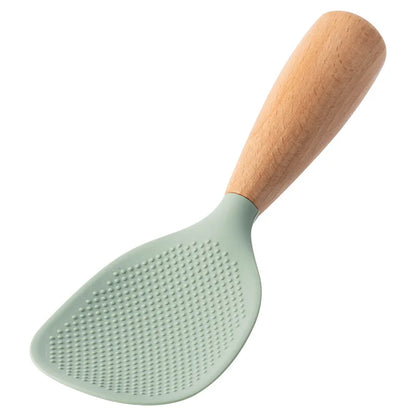 NEW Silicone Spatula Non Stick Pan Wooden Handle Silicone Vegetable Heat-resistant Silicone Cooking Spatula Spoon Kitchen tool - Happy Bambino