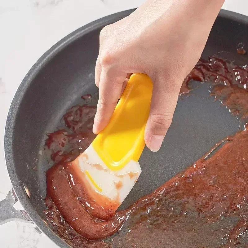 Cleaning Silicone Spatula Kitchen Scraper Soft Blade Scraper Brush Dirty Pan Pot Dishes Cleaner Tools Silicone Kitchen Utensils - Happy Bambino