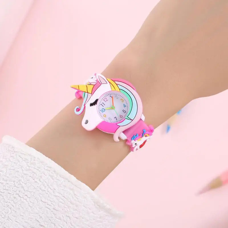 2024 New Rainbow Cloud Printed Silicone Band Children's Watch Girl Cute Cartoon Quartz Watch Kids Watches Boys Girl Watche - Happy Bambino