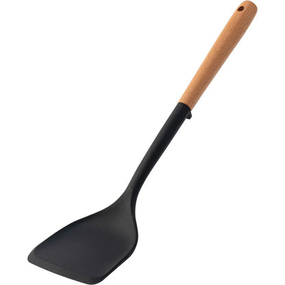 NEW Silicone Spatula Non Stick Pan Wooden Handle Silicone Vegetable Heat-resistant Silicone Cooking Spatula Spoon Kitchen tool - Happy Bambino