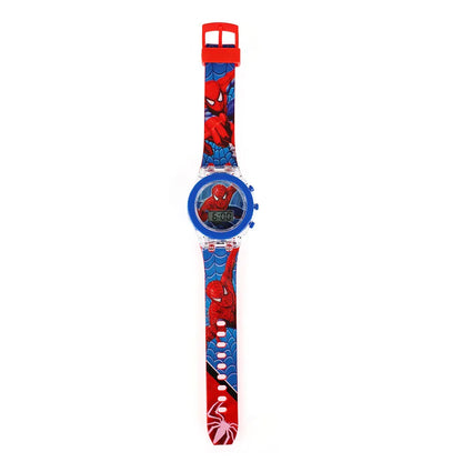 Flash Light Spiderman Kids Watches For Boys Cartoon Hello Kitty Mickey Children Watch Girls Student Clock Gifts free shipping - Happy Bambino