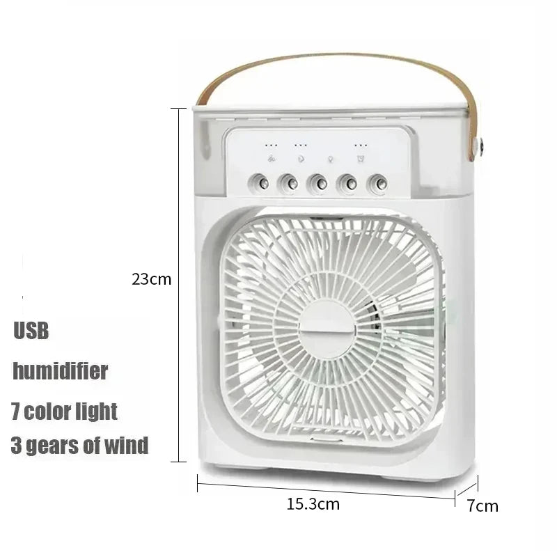 New 3 In 1 Fan AIr Conditioner Household Mini Air Cooler LED Night Light Portable Humidifier Air Adjustment Fan Office Home Fan - Happy Bambino