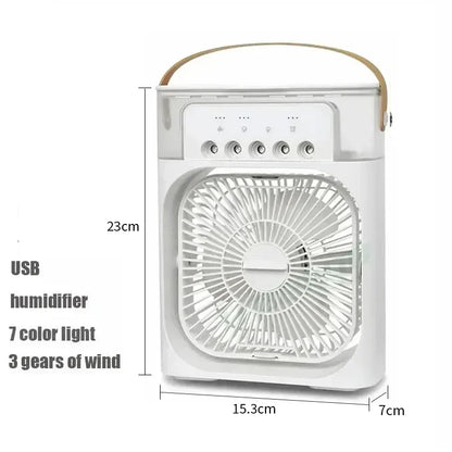 New 3 In 1 Fan AIr Conditioner Household Mini Air Cooler LED Night Light Portable Humidifier Air Adjustment Fan Office Home Fan - Happy Bambino