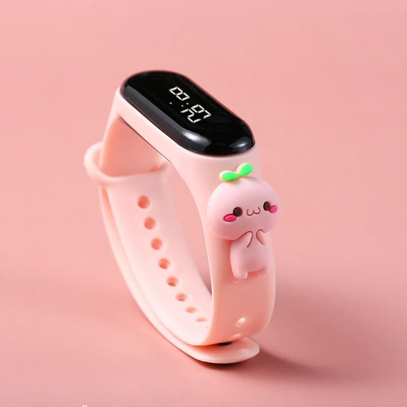 Fashion Mickey Children Watches For Girls Electronic Bracelet Sports Touch LED Spiderman Doll Kids Watch Women Waterproof Clock - Happy Bambino