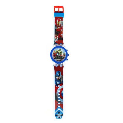 Flash Light Spiderman Kids Watches For Boys Cartoon Hello Kitty Mickey Children Watch Girls Student Clock Gifts free shipping - Happy Bambino