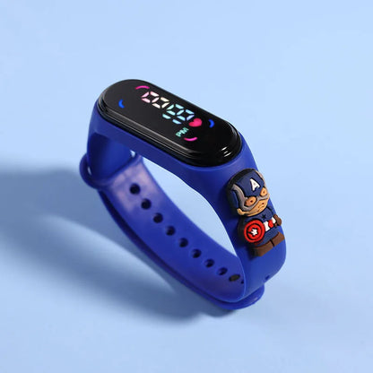 Fashion Mickey Children Watches For Girls Electronic Bracelet Sports Touch LED Spiderman Doll Kids Watch Women Waterproof Clock - Happy Bambino