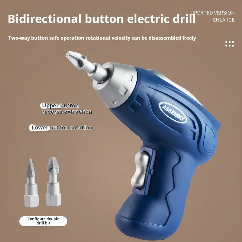Baby Puzzle Assembling Toys Toolbox Electric Screwdriver Screw Repair Children Repair Kit Educational Toy - Happy Bambino