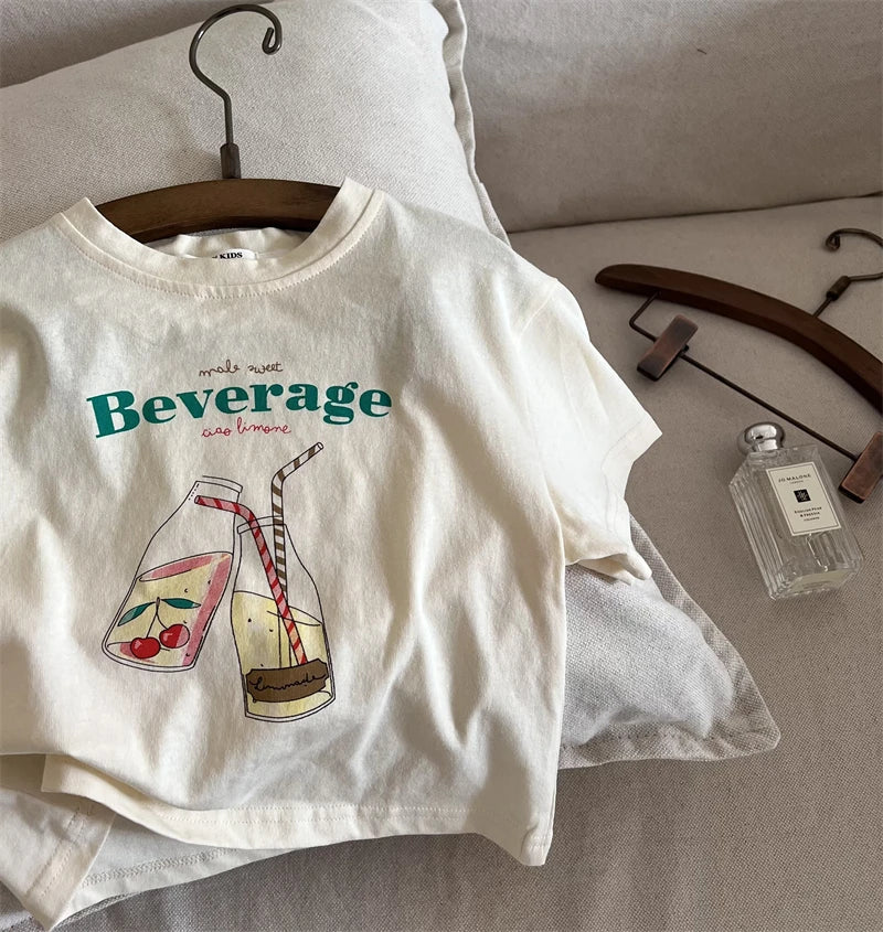 Summer Children Boy Short Sleeve Tees Cartoon Print 2-8Yrs Boys T-shirt Loose Colorful Toddler Kid Boy Tops Little Boys Pullover - Happy Bambino