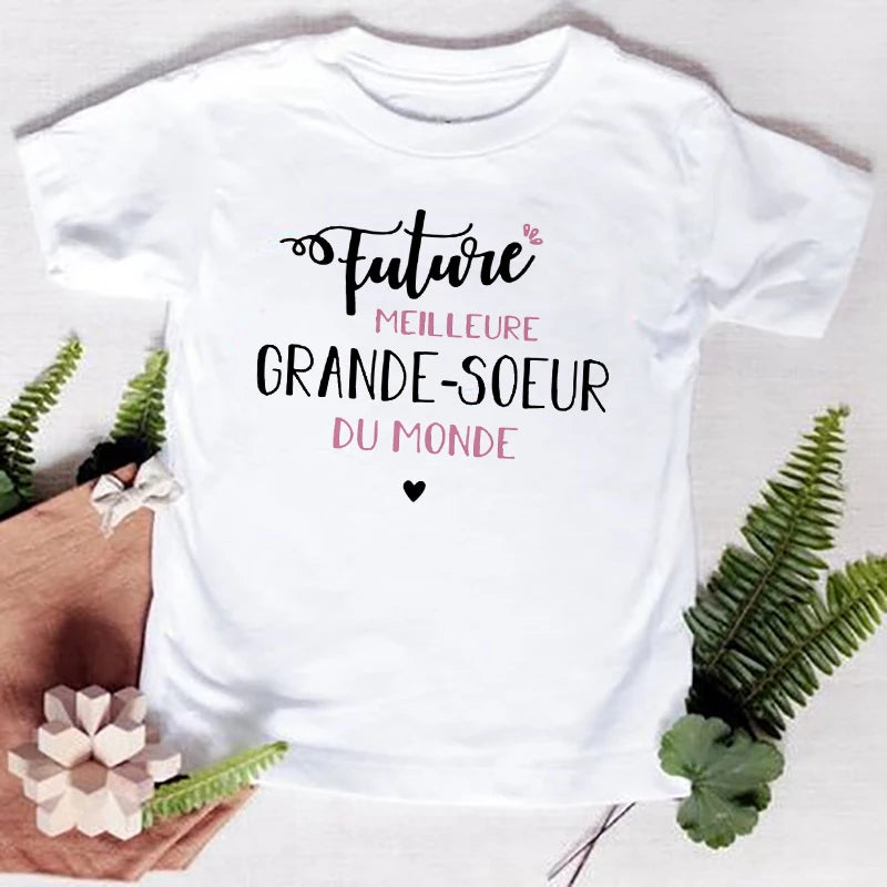 Future Big Brother/sister In The World Kids T-shirt  Baby Announcement Pregnancy Child T Shirt Summer Boys Girls Clothes Gifts - Happy Bambino