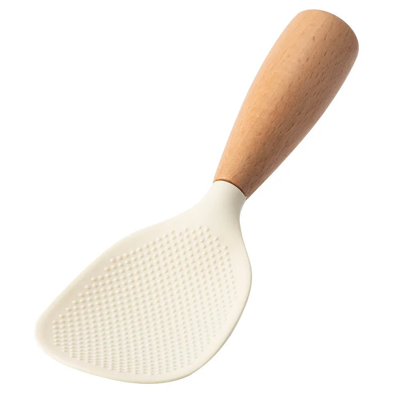 NEW Silicone Spatula Non Stick Pan Wooden Handle Silicone Vegetable Heat-resistant Silicone Cooking Spatula Spoon Kitchen tool - Happy Bambino